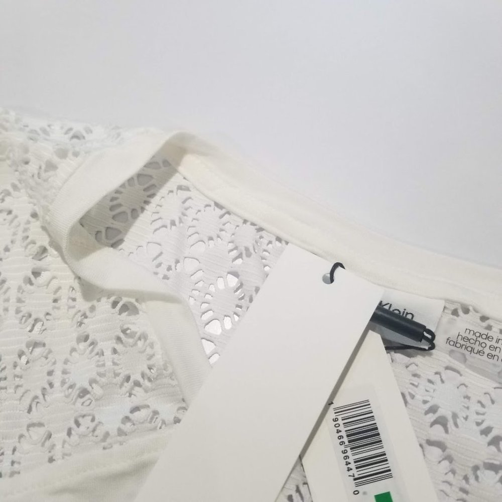 Calvin Klein Crochet-Shoulder Tunic Cover Up Size L/XL - Picture 11 of 14